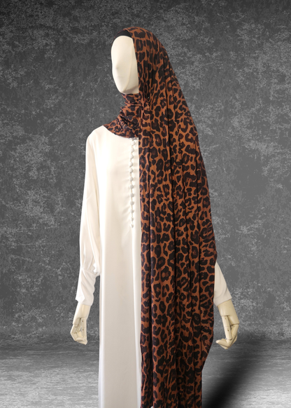 The Amber Lynx Premium Soft Printed Jersey Hijab