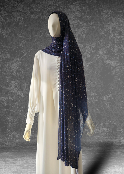 Midnight Starlet Soft Printed Jersey Hijab