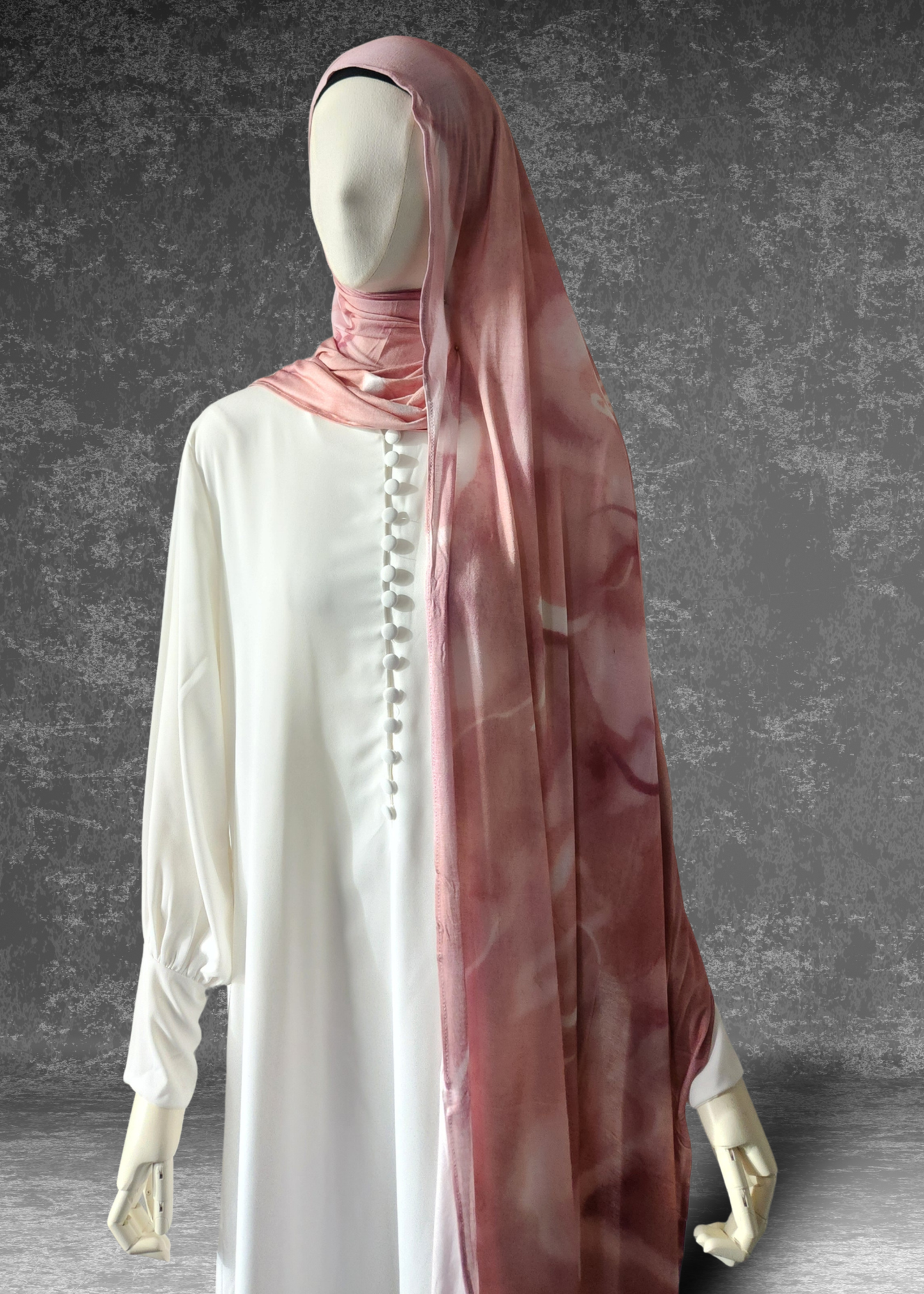 Dusty Rose Marble Premium Soft Jersey Hijab