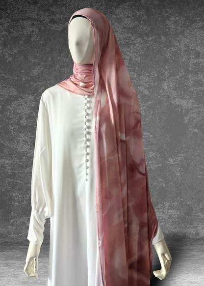 Dusty Rose Marble Premium Soft Jersey Hijab