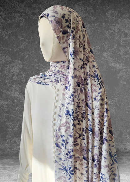 Lavender Fields – Purple Botanica Soft Printed Jersey Hijab