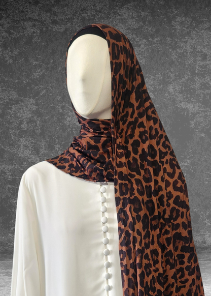 The Amber Lynx Premium Soft Printed Jersey Hijab