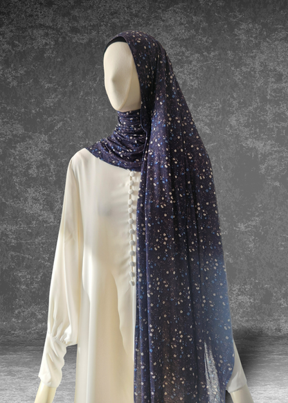 Midnight Starlet Soft Printed Jersey Hijab