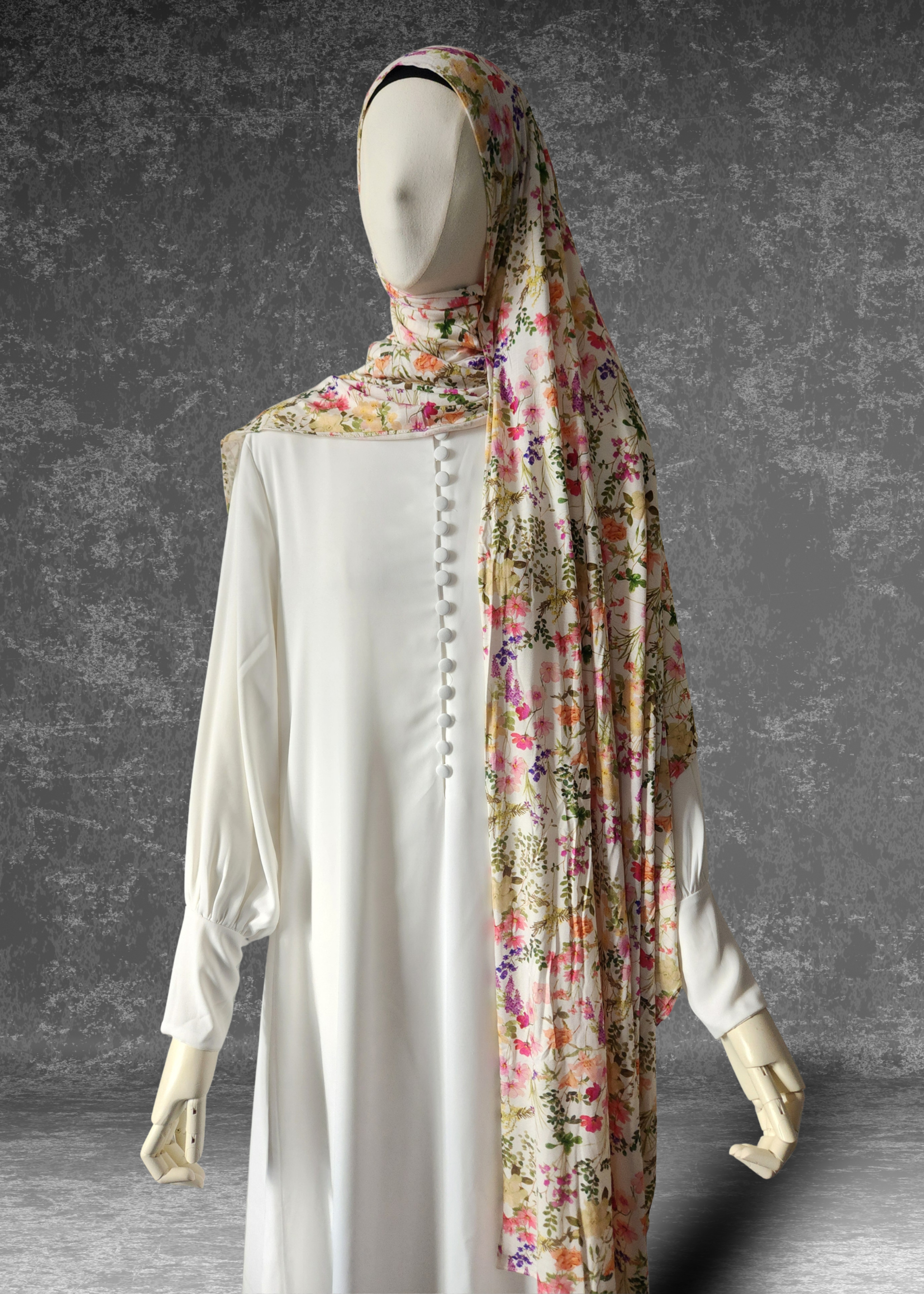 Soft printed jersey hijab USA" and "Colorful floral hijab Canada"