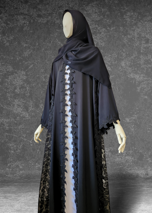 Moonlit Lace Abaya
