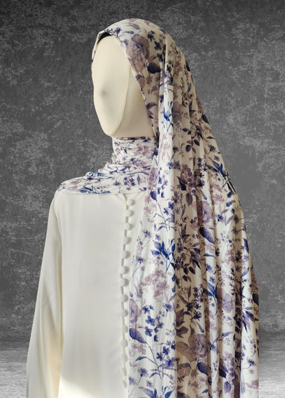 Lavender Fields – Purple Botanica Soft Printed Jersey Hijab