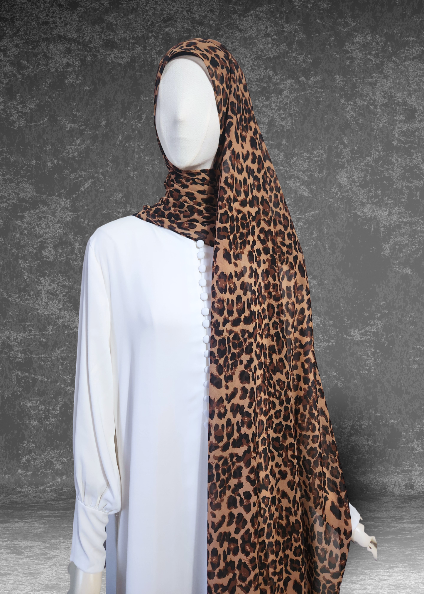 Wild Elegance | Leopard Print Premium Soft Chiffon Hijab