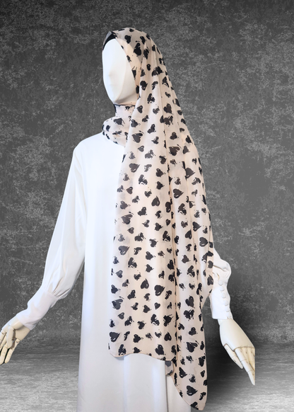 Whimsical Hearts | Premium Soft Chiffon Hijab